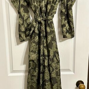 Moon River Green floral dress